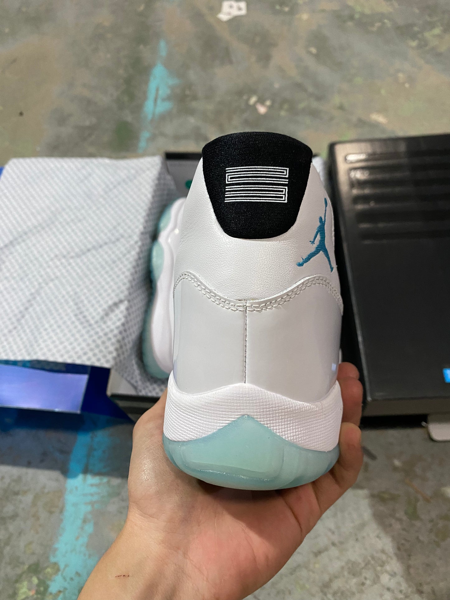 Jordan 11 North Carolina Blue High Top