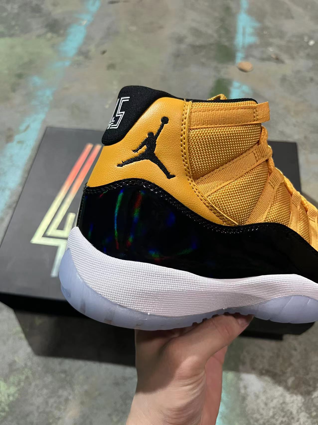 Jordan 11 Black And Yellow