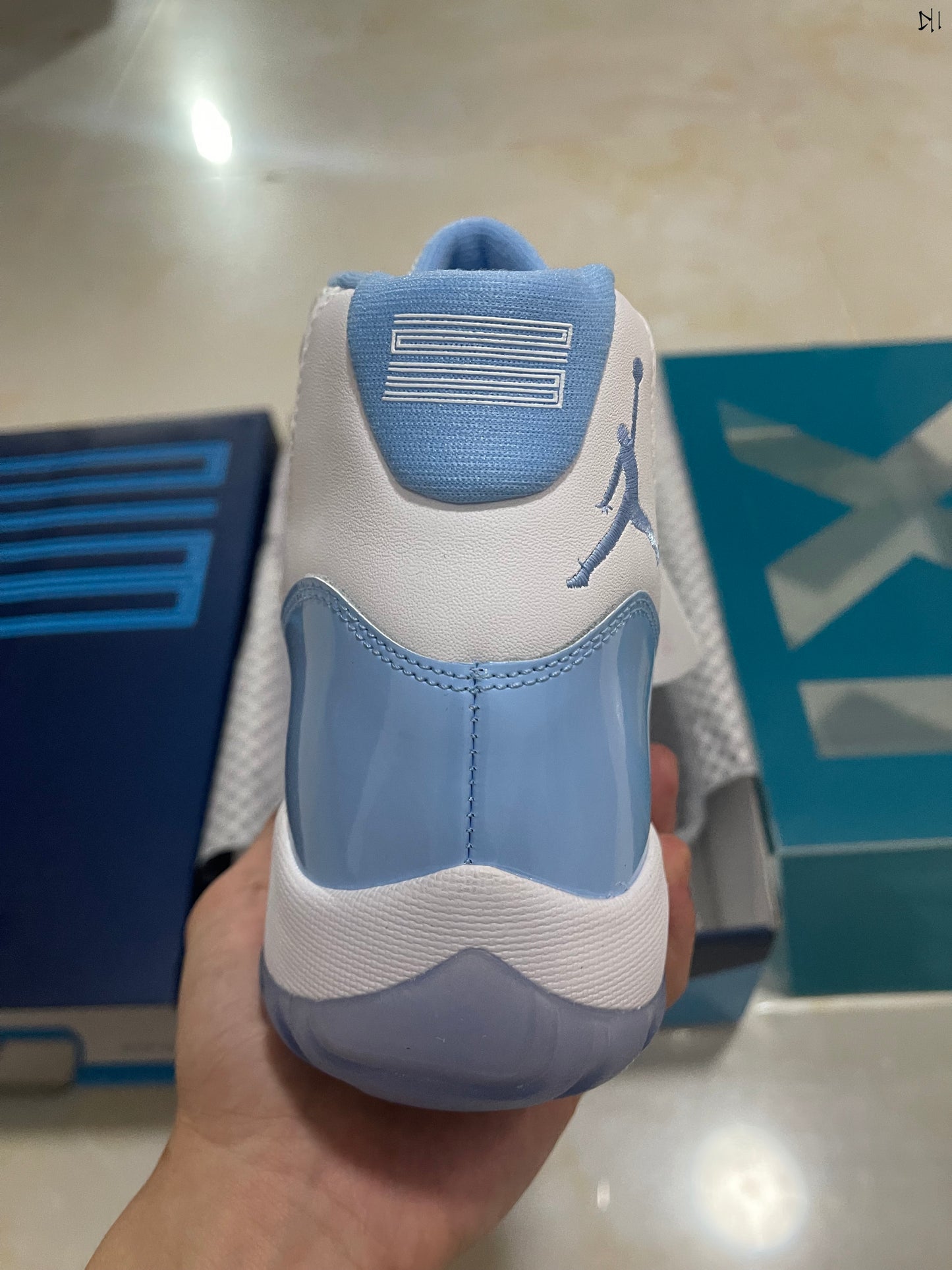 Jordan 11 North Carolina Blue High Top