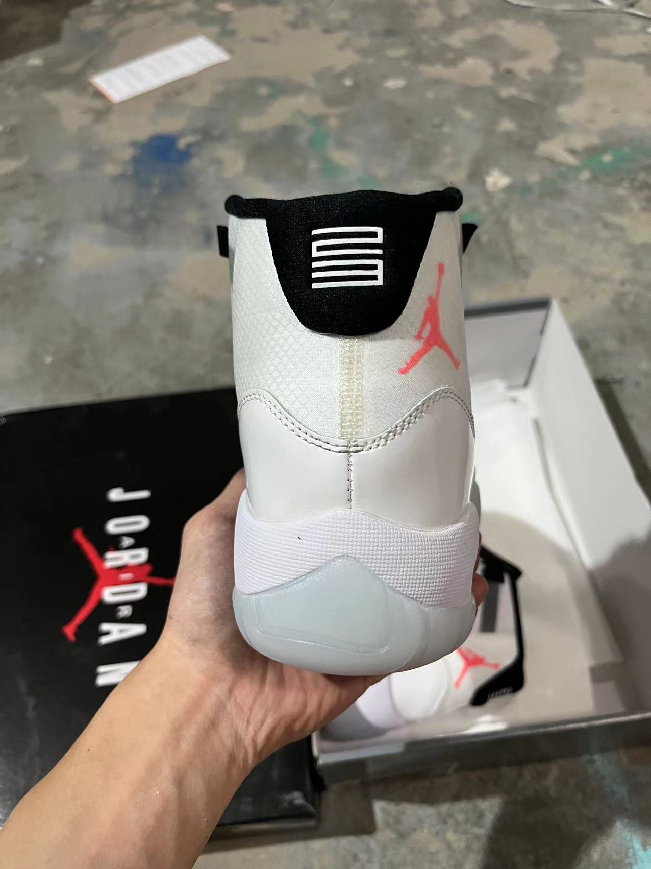 Jordan 11 Adapt black, white and red