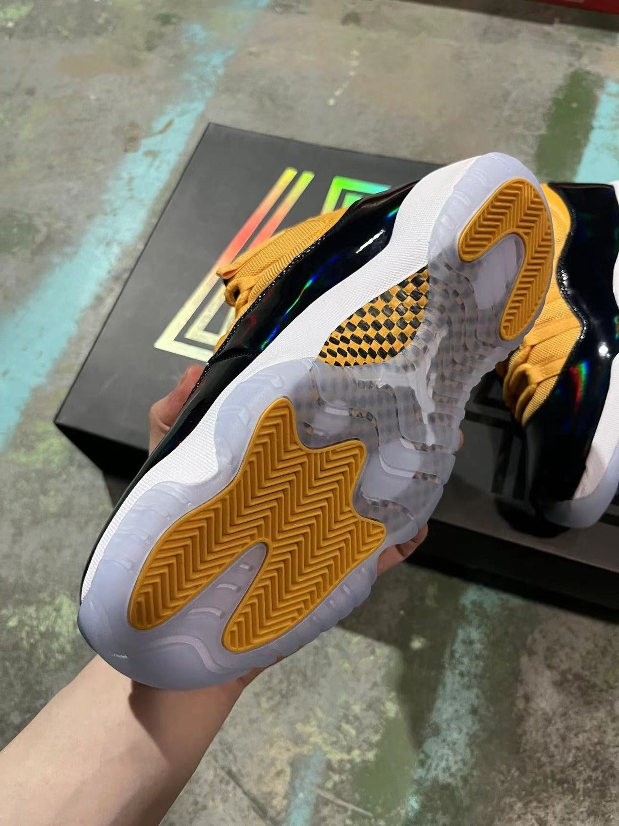 Jordan 11 Black And Yellow