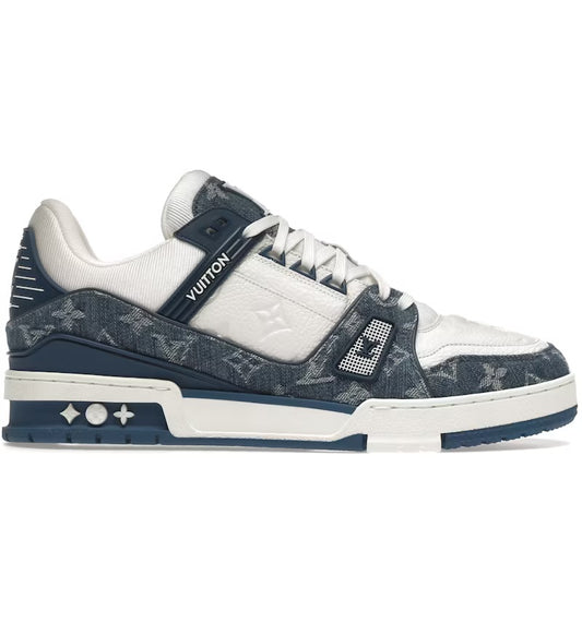 Louis Vuitton Trainer Denim White Blue