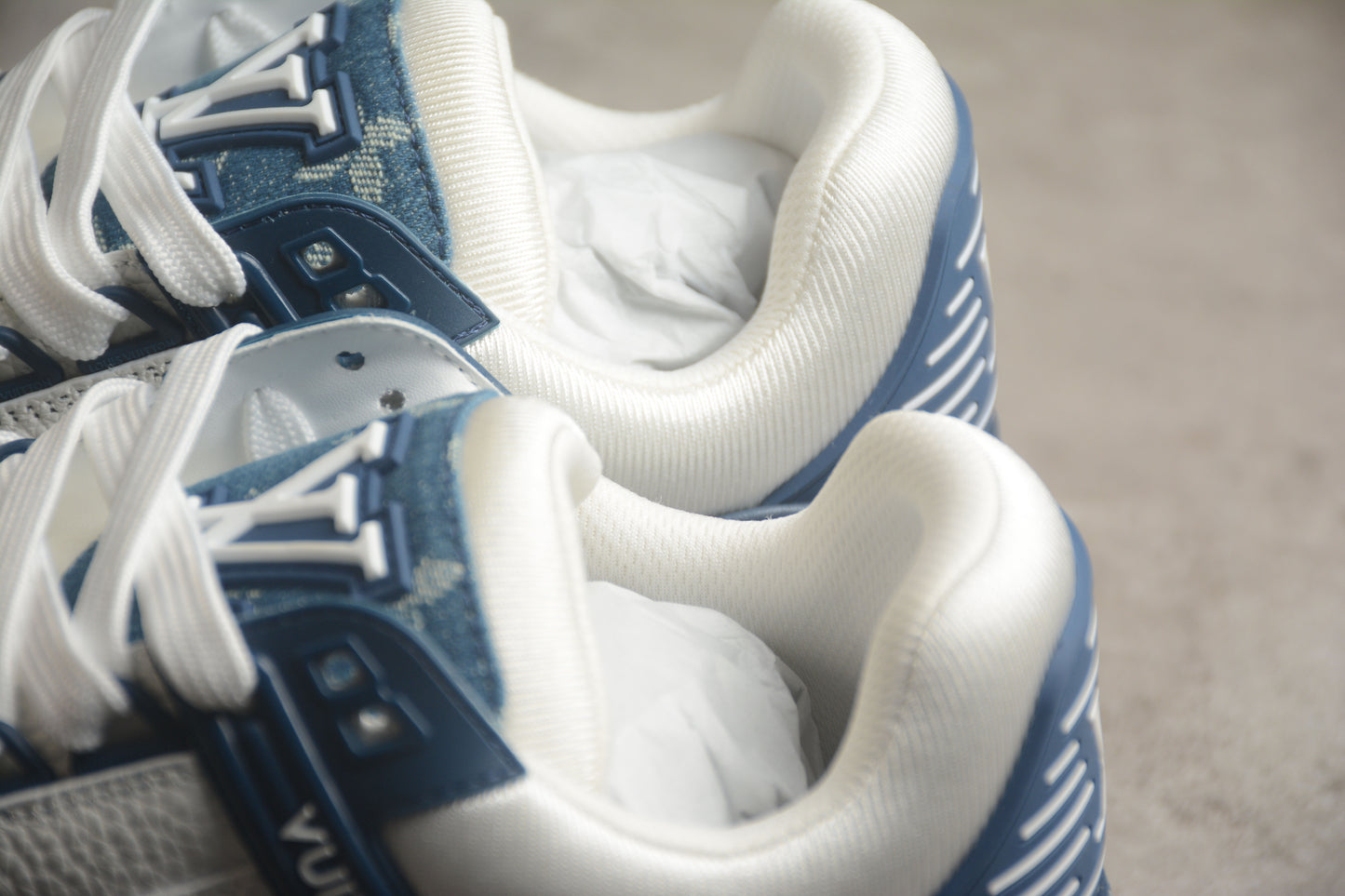 Louis Vuitton Trainer Denim White Blue