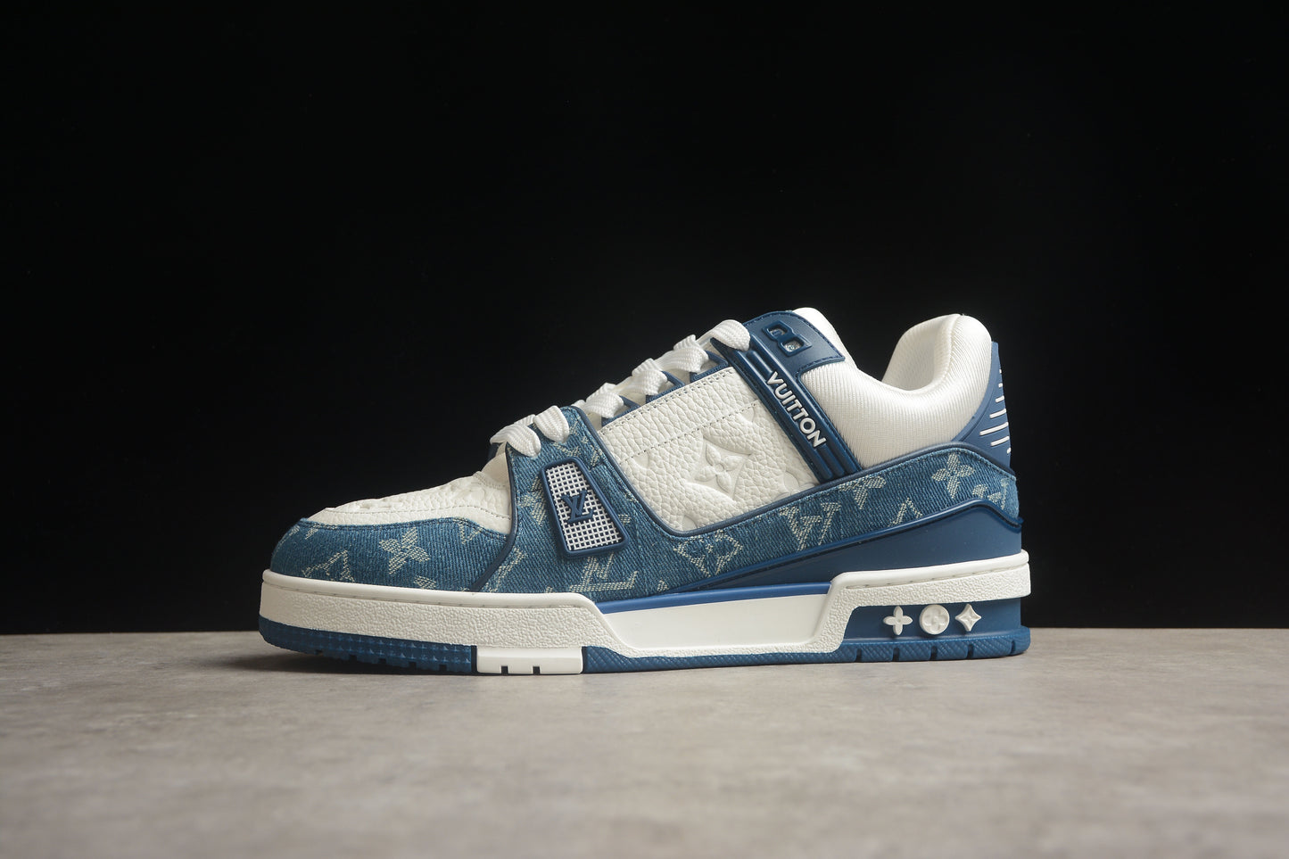 Louis Vuitton Trainer Denim White Blue