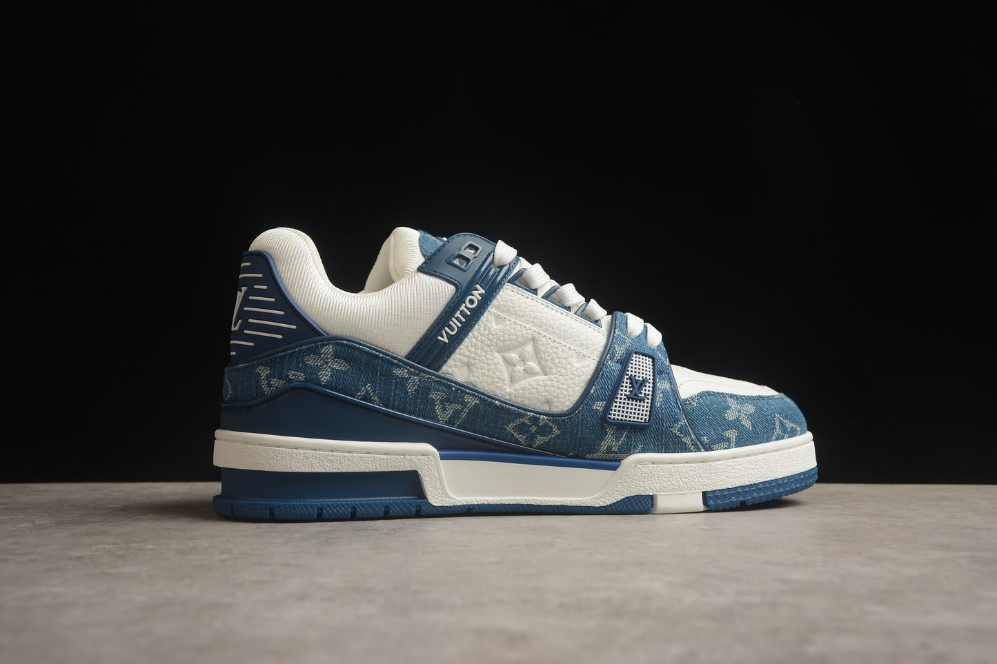 Louis Vuitton Trainer Denim White Blue